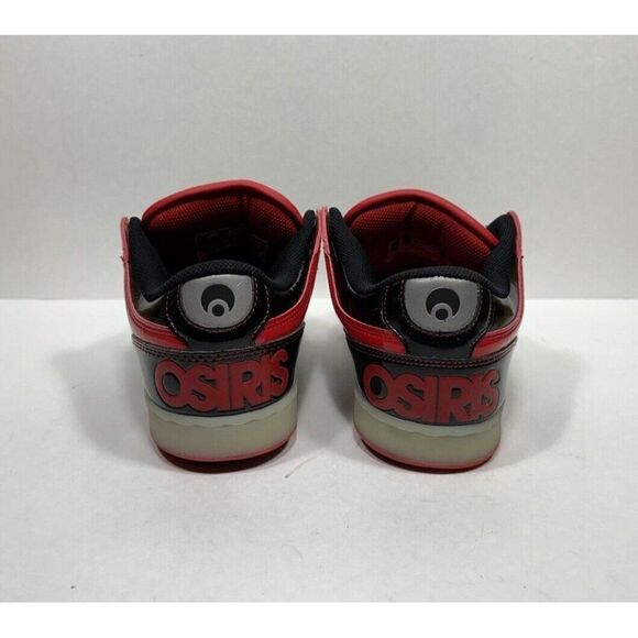 Osiris NYC 83 Low Top Mens Size 10 Skateboard Skater Shoes Red Black Grey - Picture 4 of 8